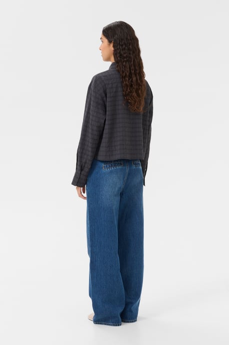 Overhemd met lang mouwen KBAyo Baggy fit navy - Image 2