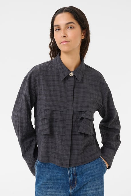 Overhemd met lang mouwen KBAyo Baggy fit navy - Image 3