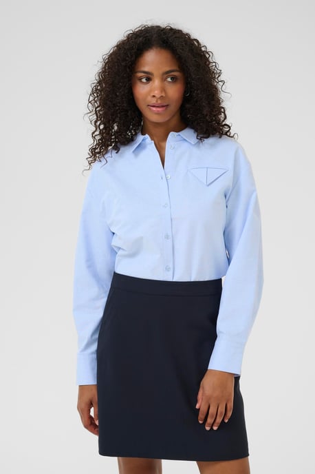 Overhemd met lang mouwen KAosita Loose fit blue - Image 3