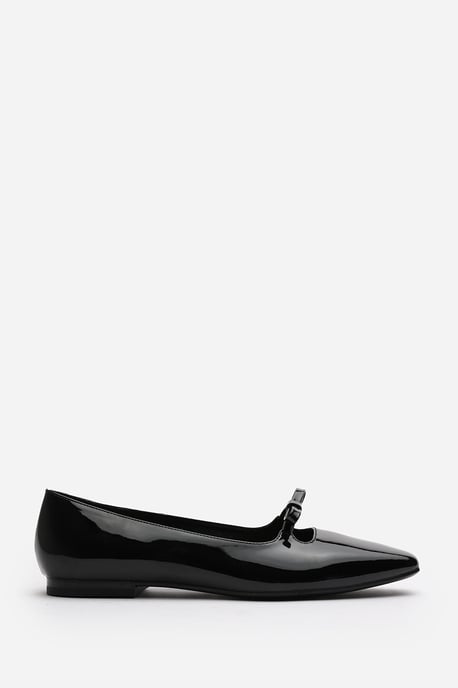 Wheres That From Womens 'Jessica' Wide Fit Square Toe Ballet Flats With Knot Bow - Image 2