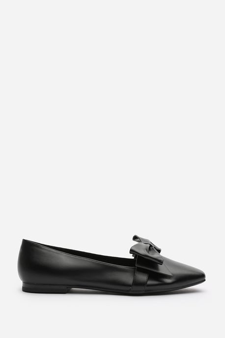 Wheres That From Womens 'Kaitlyn' Wide Fit Square Toe Ballet Flats With Bow Detail - Image 2