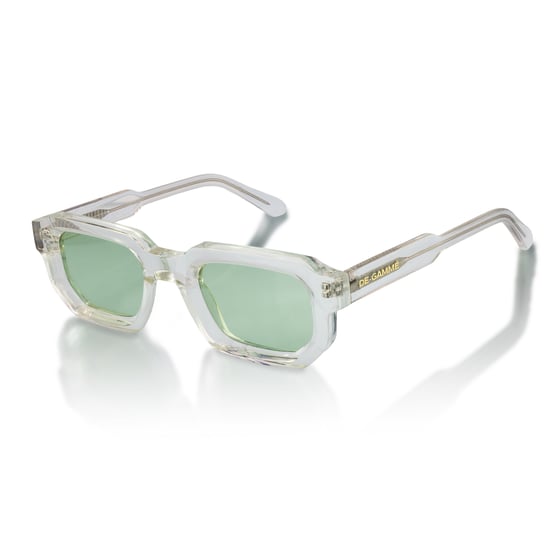 De-Gamme Bold Clear Geometric Rectangle Polarized Sunglasses - Malta - Image 1
