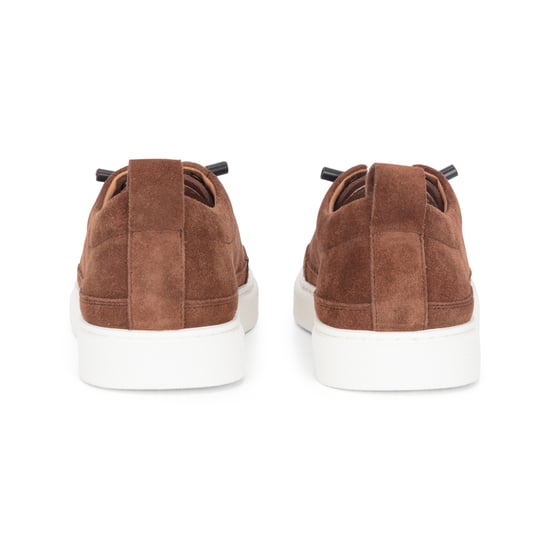 Justin Reess Mens Brown Suede Leather Trainers Sneakers - Josh - Image 5