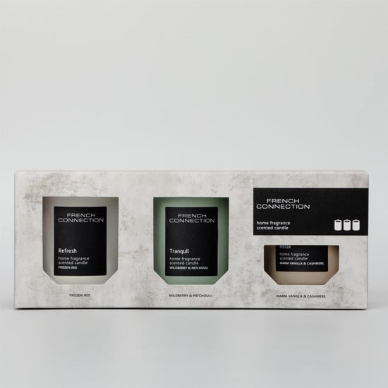 French Connection Stone Collection Trio of Candles Gift Set 3 x 140g - Image 3