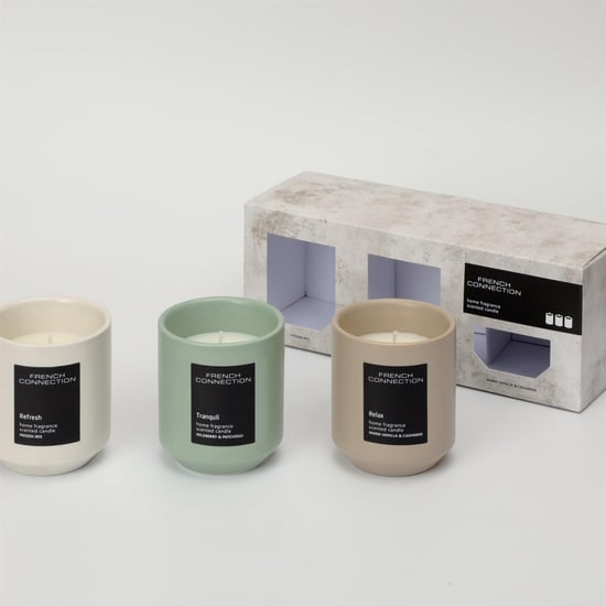 French Connection Stone Collection Trio of Candles Gift Set 3 x 140g - Image 4