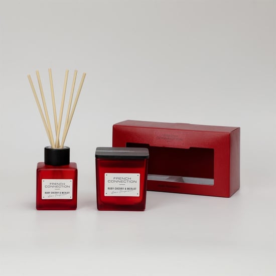 French Connection Autumn Collection Ruby Cherry & Merlot Diffuser + Candle Gift Set - Image 2