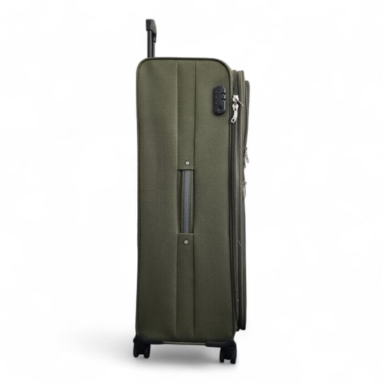 Expandable Soft Khaki Green Extra Large 8 Wheel Lightweight Suitcase Luggage Travel Bags - Image 5