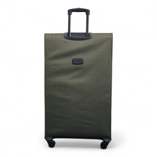 Expandable Soft Khaki Green Extra Large 8 Wheel Lightweight Suitcase Luggage Travel Bags - Image 6