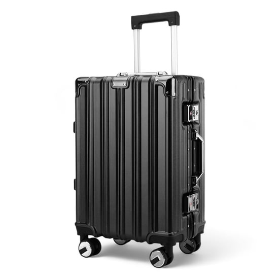 Robust Charcoal Black Hard Shell Cabin Suitcase Luggage Suitable for Easyjet, Ryanair, Wizzair - Image 4