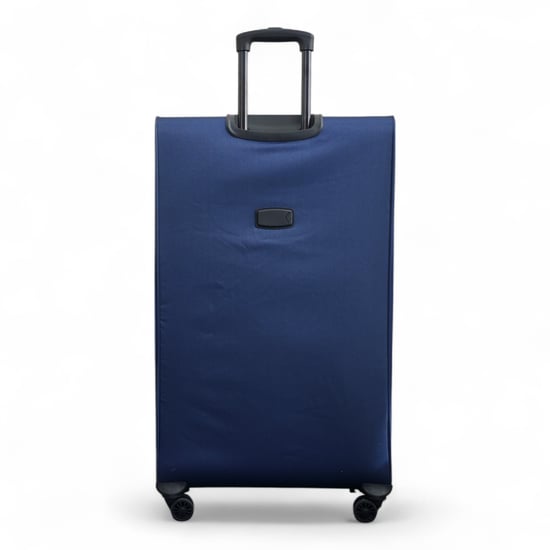 Expandable Soft Navy Blue Extra Large 8 Wheel Lightweight Suitcase Luggage Travel Bags - Image 6