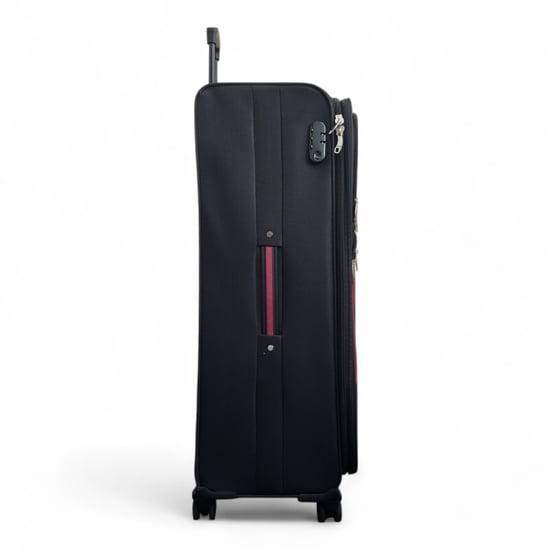 Expandable Soft Black Extra Large 8 Wheel Lightweight Suitcase Luggage Travel Bags - Image 5