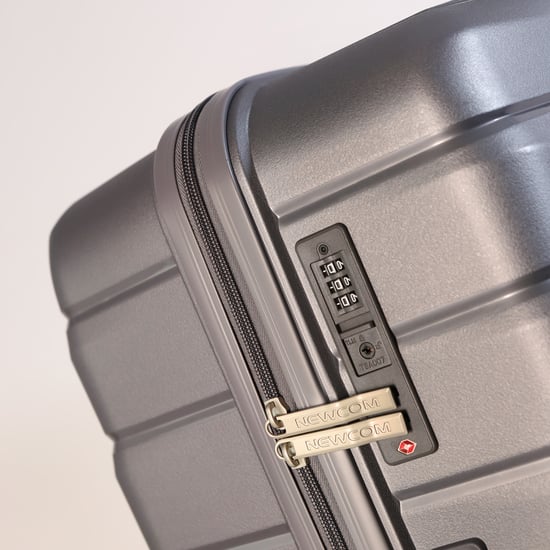 Hard Shell TSA Smoke Grey Strong Suitcase Set 8 Wheel Cabin Luggage Holiday Travel Case - Image 6