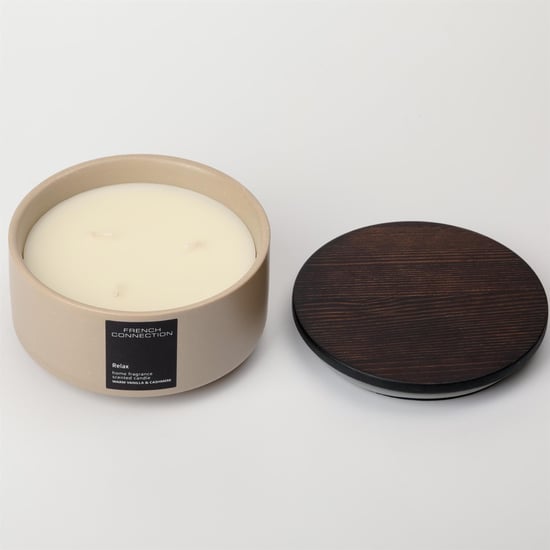 French Connection Stone Collection Warm Vanilla & Cashmere Candle 405g - Image 2