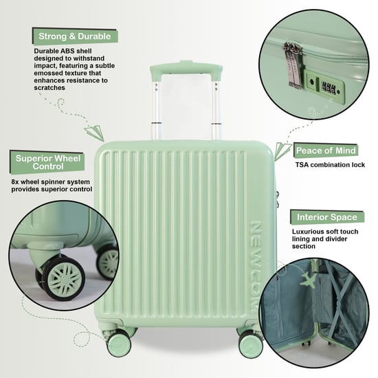 Hård kabinväska 44 x 22 x 38 cm Grön TSA-säker bagageväska lämplig för Easyjet, Ryanair - Image 3