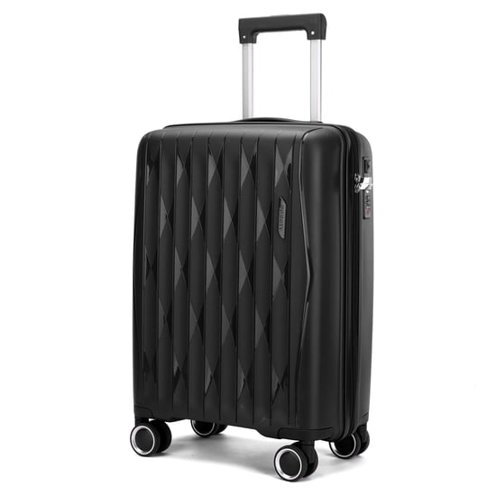 Robust Black Hard Shell Cabin Suitcase TSA Luggage Suitable for Easyjet, Ryanair, Wizzair - Image 4