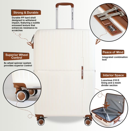 Hard Shell Cabin 37 x 22 x 56 cm PP Luggage Suitcase Suitable for Easyjet, Ryanair - Image 3