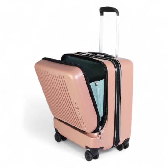 Durable EasyJet Ryanair 39 x 26 x 51.5 cm Pink Front Open Cabin Luggage Travel Suitcase - Image 6