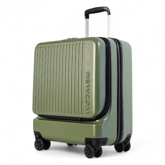 Durable EasyJet Ryanair 39 x 26 x 51.5 cm Olive Green Front Open Cabin Luggage Travel Suitcase - Image 4