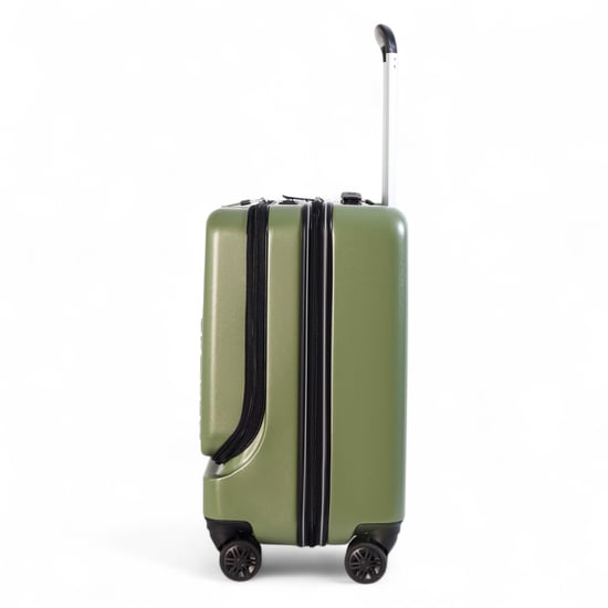 Durable EasyJet Ryanair 39 x 26 x 51.5 cm Olive Green Front Open Cabin Luggage Travel Suitcase - Image 5