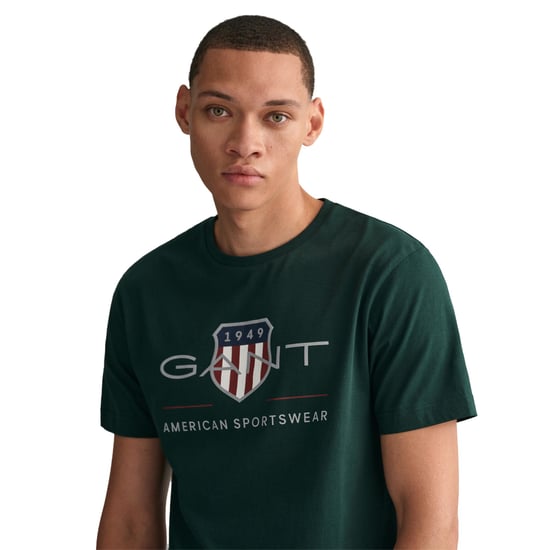 GANT Mens Regular Fit Short Sleeve Archive Shield T-Shirt - Image 5