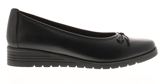 Comfisole Womens Wedge Shoes Dart Leather Slip On black - Image 2