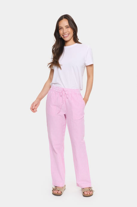 Casual broek ElmikoSZ Regular fit pink white - Image 2