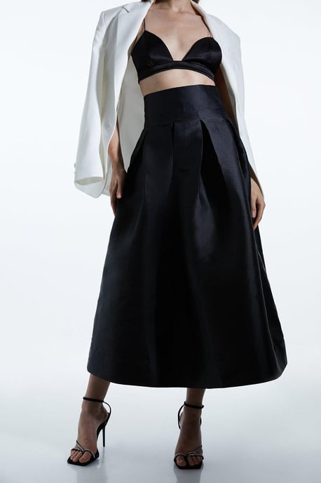 Twill Woven Prom Maxi Skirt - Image 3
