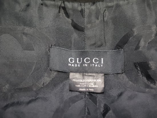 Gucci Sjaal in Zwart Vossenbont - Image 6