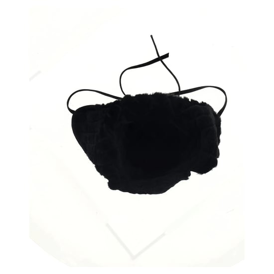 Chanel Gequiltede Hoed in Zwart Lamswollen Schapenvacht - Image 6