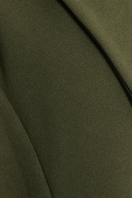 Khaki Ruched Sleeve Blazer - Image 6