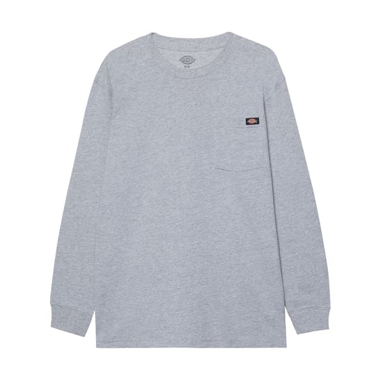 Dickies Pocket Tee Lange Mouw Katoenen Heren Grijs T-Shirt - Image 1