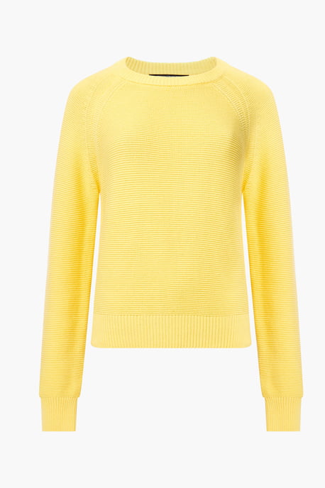 Yellow Cotton Mozart Knit Long Sleeve Jumper - Image 6