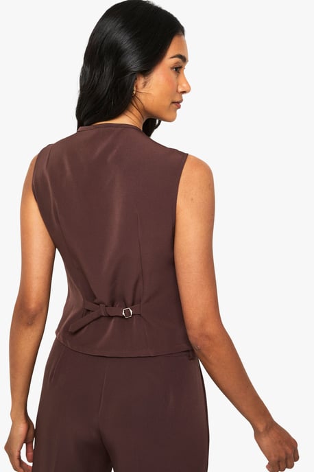 Asymmetric Adjustable Back Waistcoat - Image 2