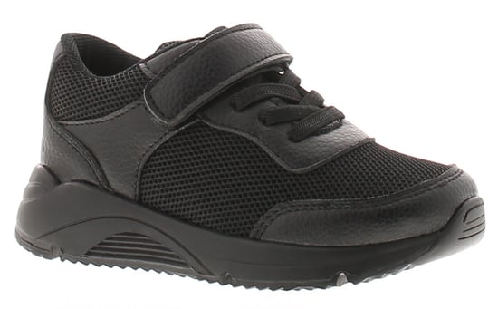 Focus Younger Boys Trainers Lucien Touch Fastening Elastic Lace black - Image 1