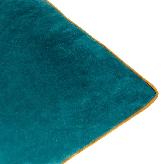 Furn Meridian Velvet Feather Filled Cushion Teal, 45 cm x 45 cm - Image 4