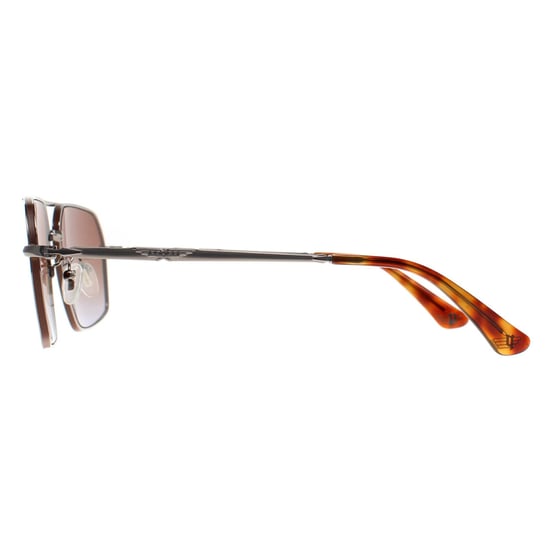 Police Aviator Mens Shiny Ruthenium Brown Gradient Blue SPLL86M Origins Classic 2 - Image 3
