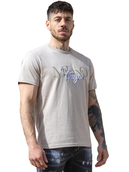 Enzo Milano | Mens Crew Neck Print T-Shirt - Image 2