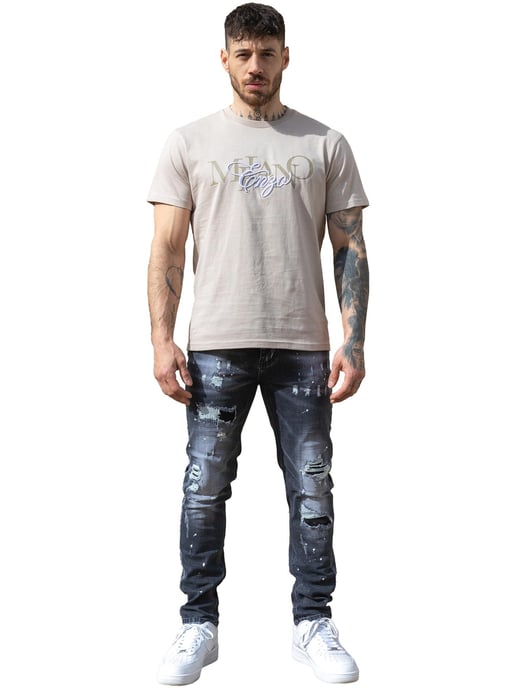 Enzo Milano | Mens Crew Neck Print T-Shirt - Image 3