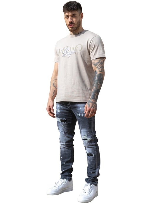 Enzo Milano | Mens Crew Neck Print T-Shirt - Image 4