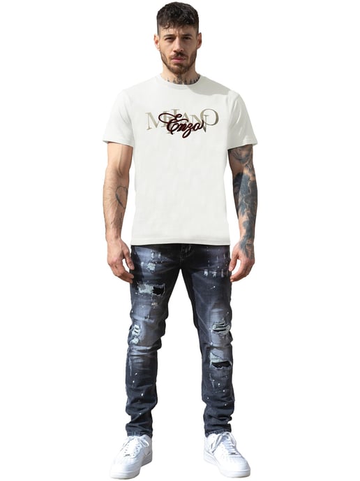 Enzo Milano | Mens Crew Neck Print T-Shirt - Image 3