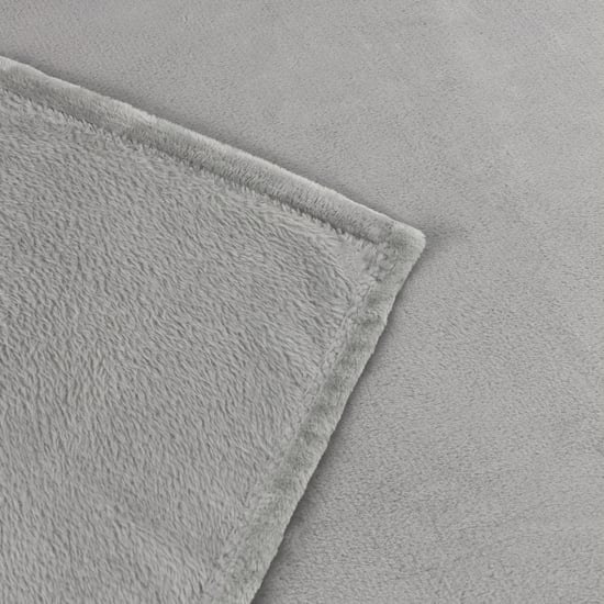 Furn Plain Harrow Fleece Throw, 140 cm x 180 cm, Grey - Image 2