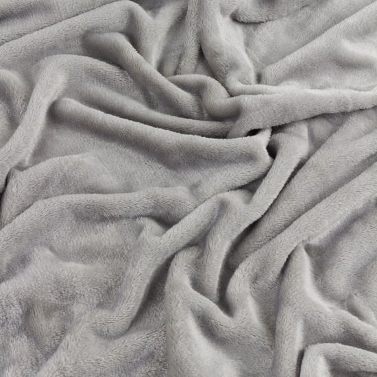 Furn Plain Harrow Fleece Throw, 140 cm x 180 cm, Grey - Image 3