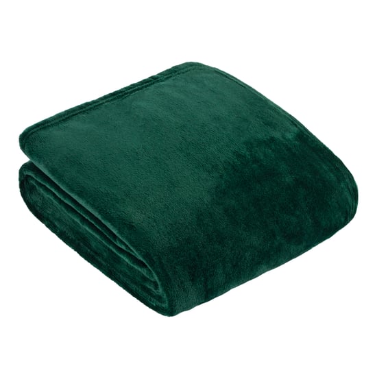 Furn Plain Harrow Fleece Throw, 140 cm x 180 cm, Green - Image 1