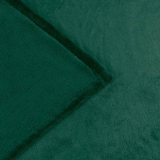 Furn Plain Harrow Fleece Throw, 140 cm x 180 cm, Green - Image 2