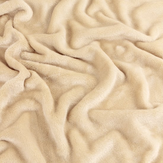 Furn Plain Harrow Fleece Throw, 140 cm x 180 cm, Cream - Image 3