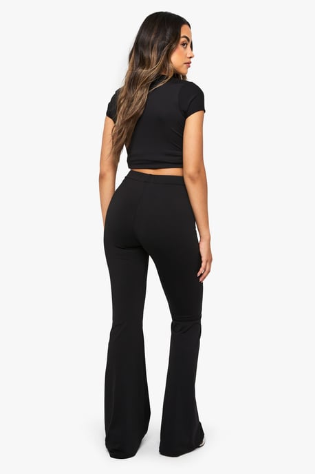 Soft Slinky High Waisted Flare Leggings - Image 2