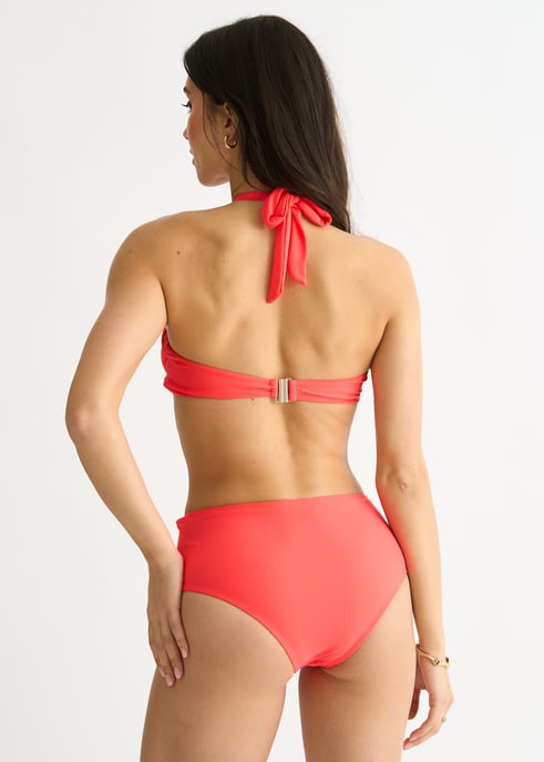 Orange Twist Front Halter Neck Bikiniöverdel - Image 4