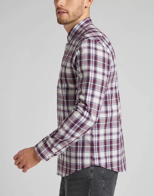 GB - Lee - LEE BUTTON DOWN VELVET BEET - Image 5