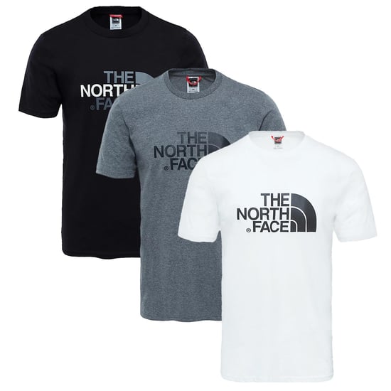 3 Pack The North Face Men’s Easy Tee T Shirt in Black/Grey/White - Image 1