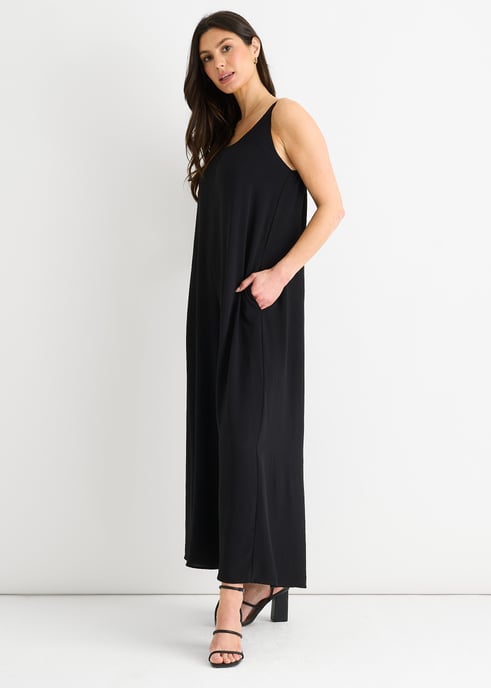 Black Air Flow Strappy Wide leg Jumpsuit - Image 3